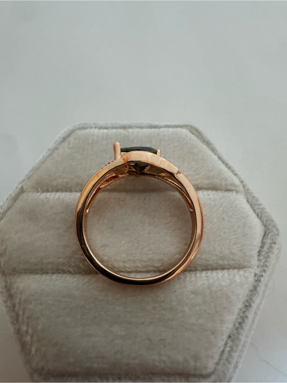 14K 585 Rolled Gold Hallmarked Mystic Topaz Ring Size 7.5 Color Changing - Picture 9 of 13